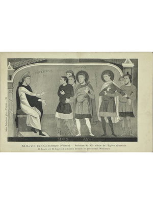 Saint-Savin-sur-Gartempe – Peinture de l’église abbatiale – Jules Robuchon – CPA n° 24