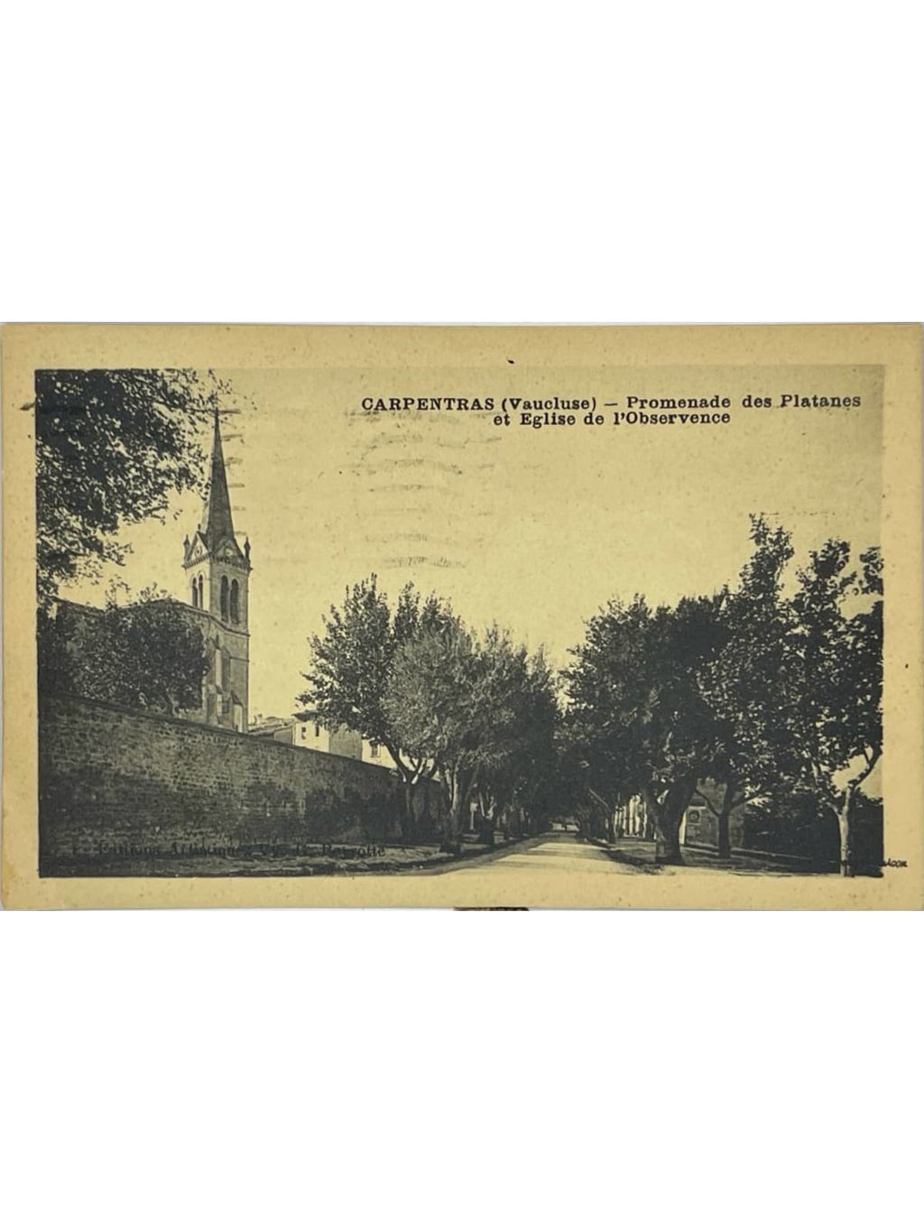 Recto de la carte postale