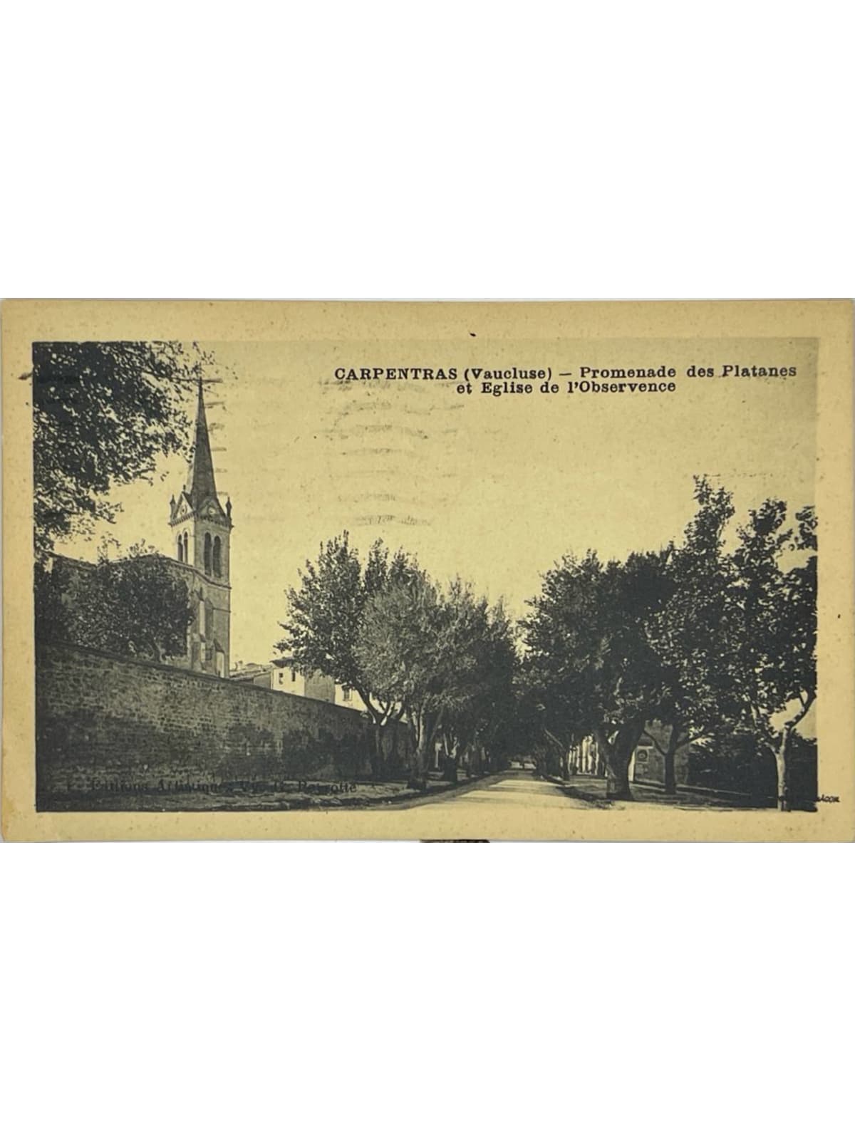 Recto de la carte postale