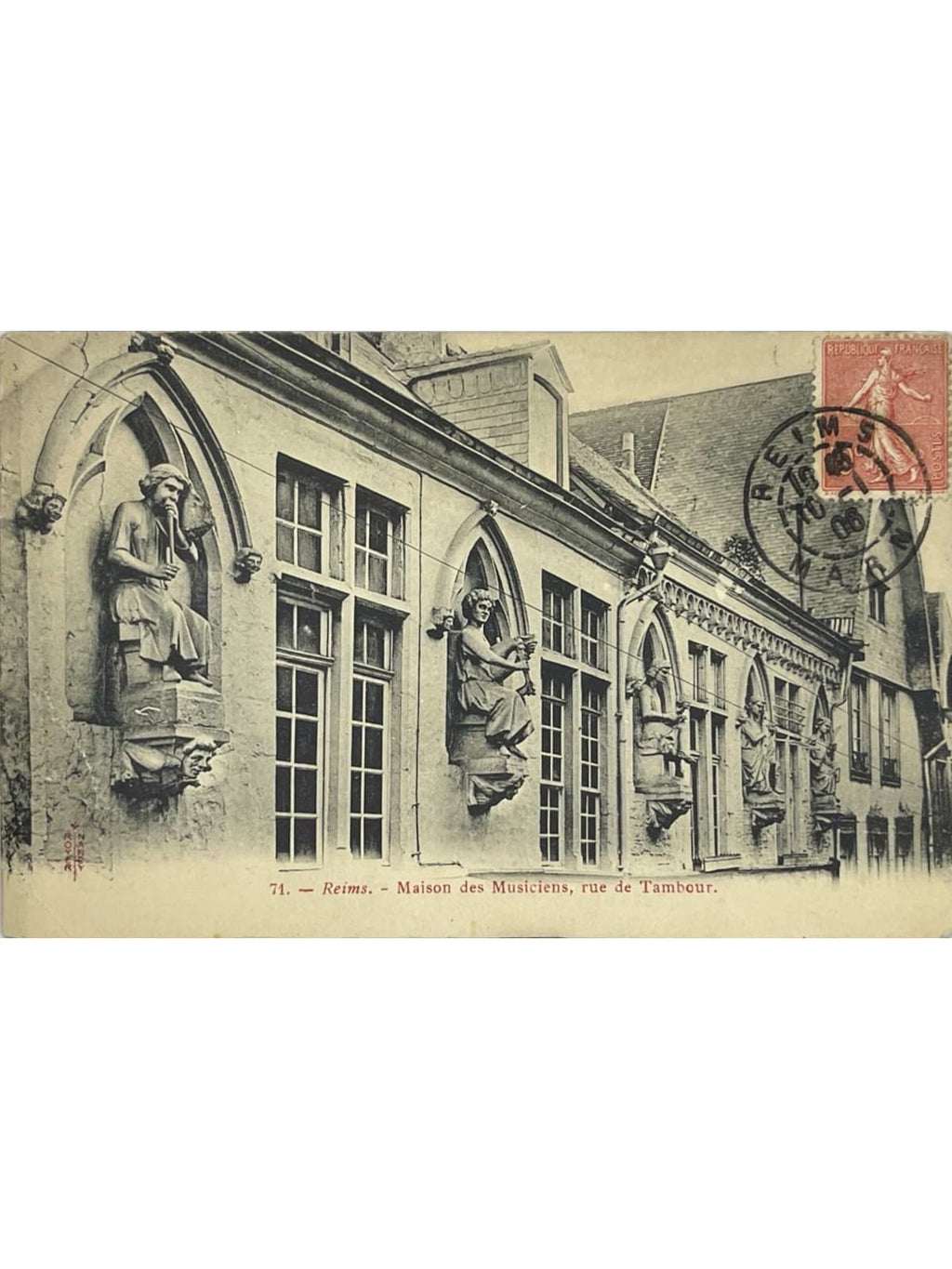 Recto de la carte postale