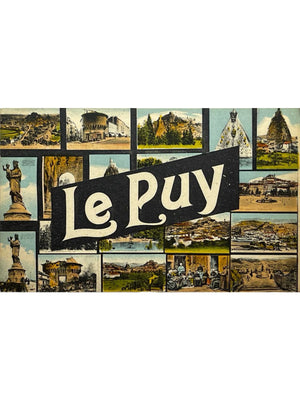 Le Puy-en-Velay – Multivues colorisées et monuments – CPA