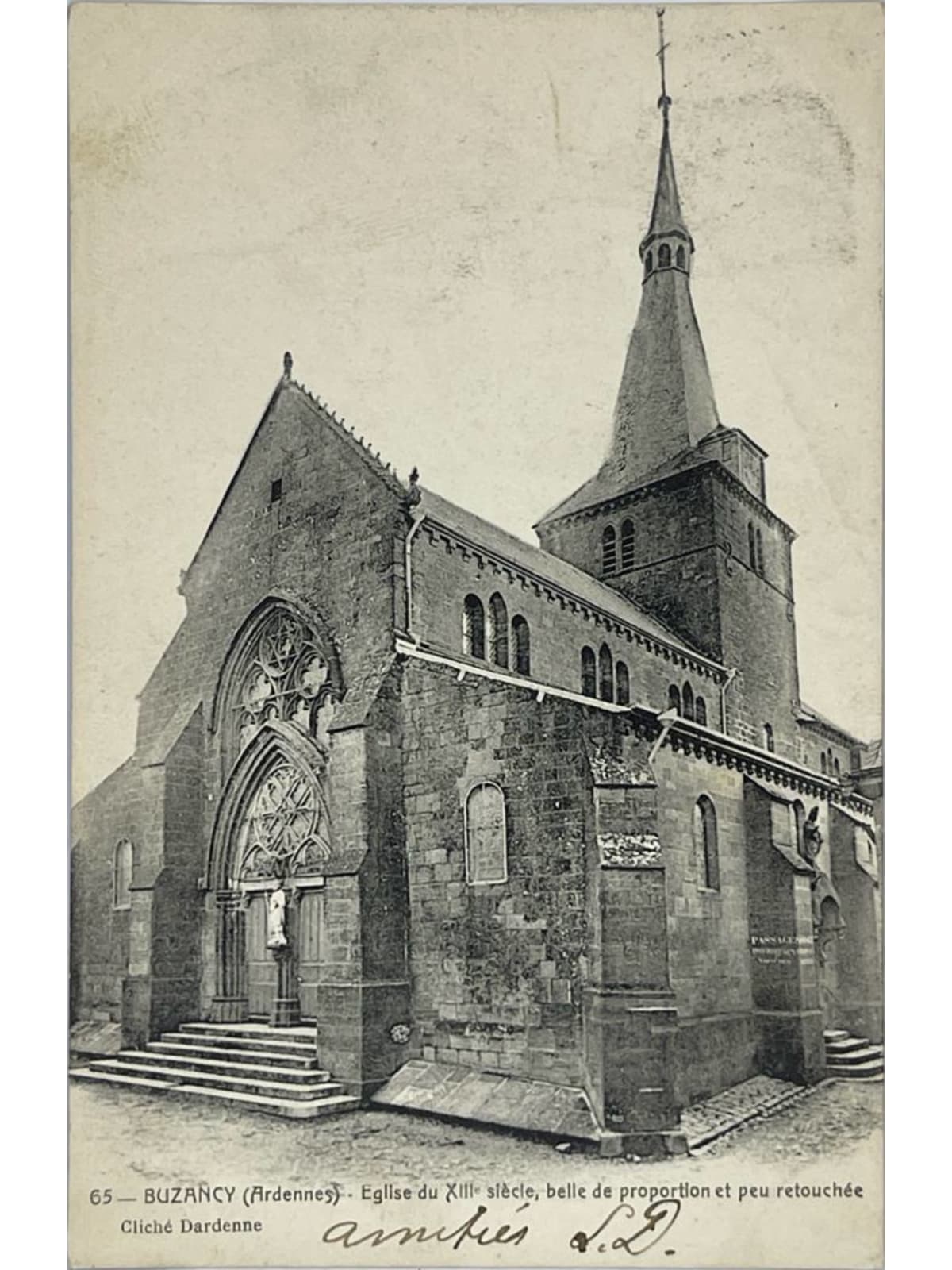 Recto de la carte postale