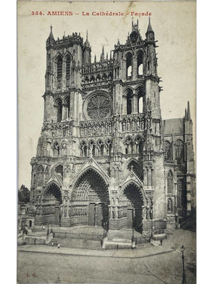 CPA Amiens – Cathédrale Notre-Dame, façade – L. Caron n° 354