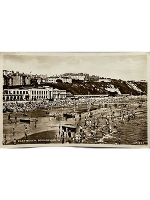 Bournemouth – East Beach, plage animée – CPA photo LP 411