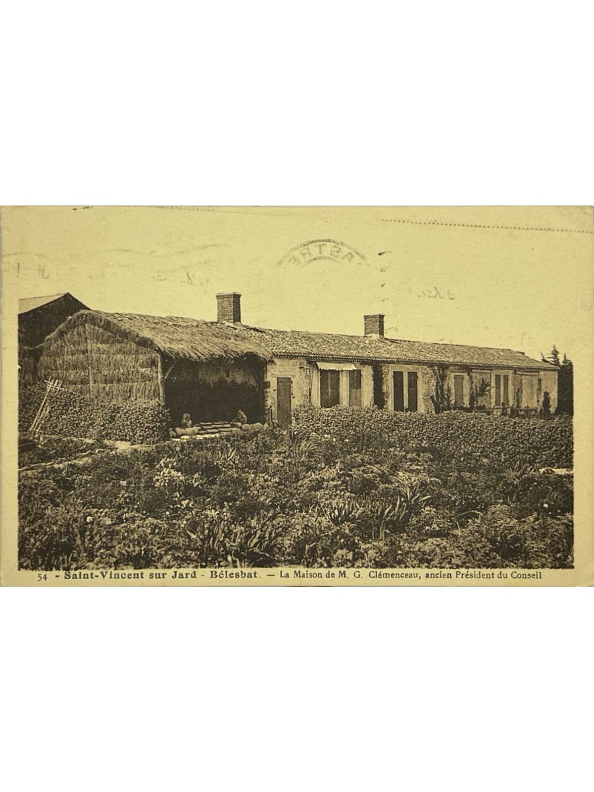 Recto de la carte postale