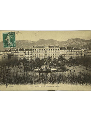 Toulon – Place de la Liberté et fontaine – CPA n° 2420