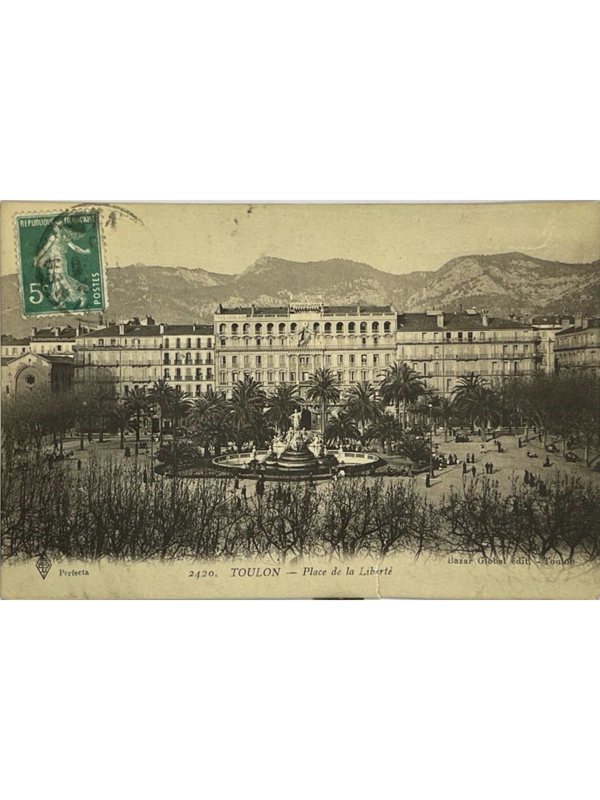 Recto de la carte postale
