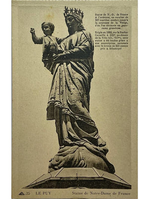 Le Puy-en-Velay – Statue Notre-Dame de France, Rocher Corneille – CPA n°35