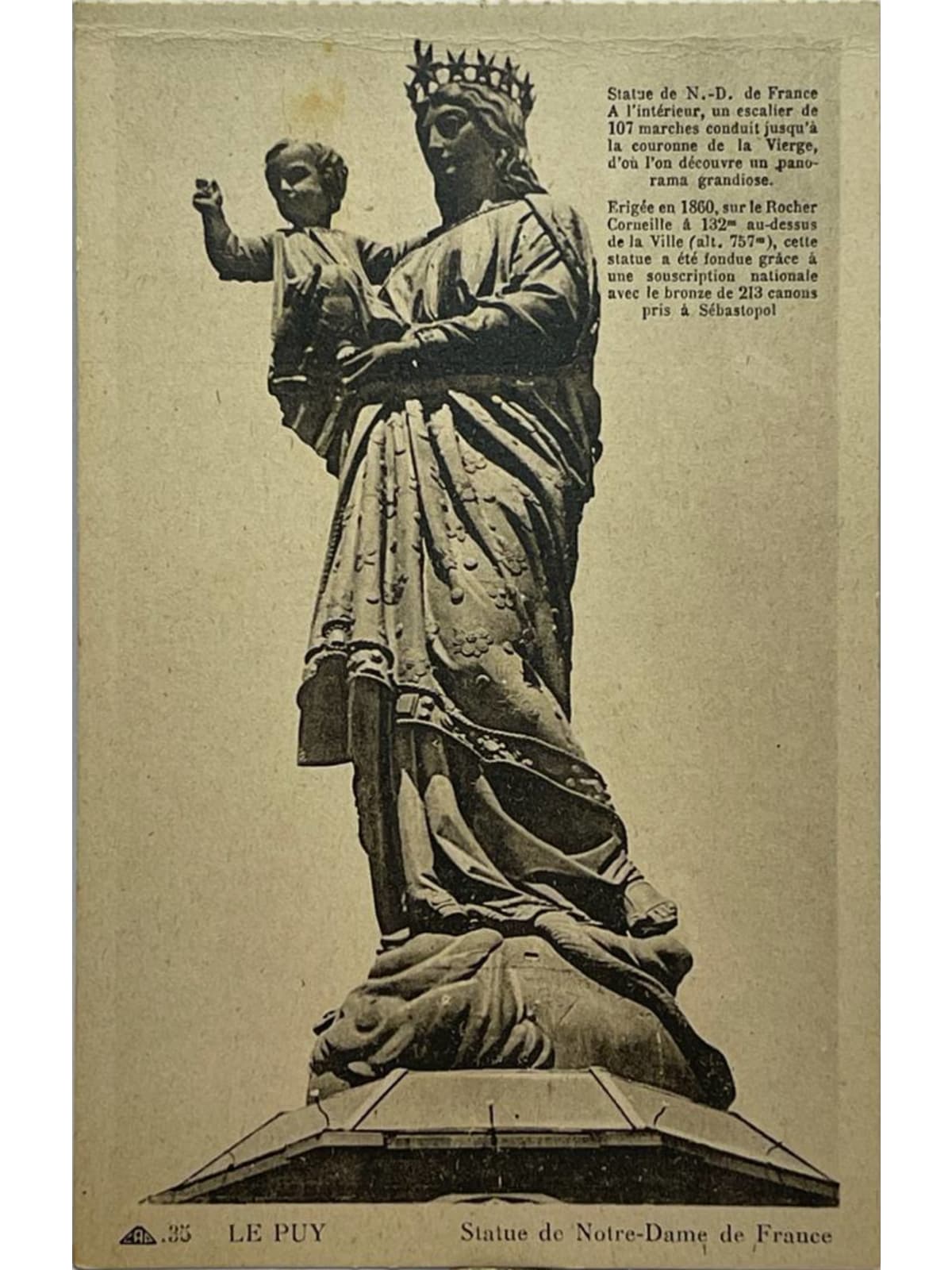 Recto de la carte postale