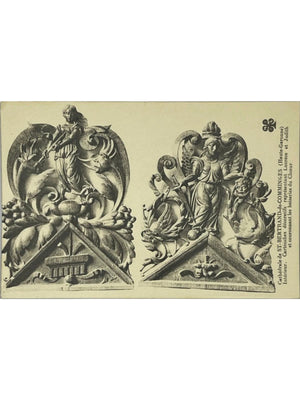 Saint-Bertrand-de-Comminges – Cathédrale, cartouches de Lucrèce et Judith – CPA