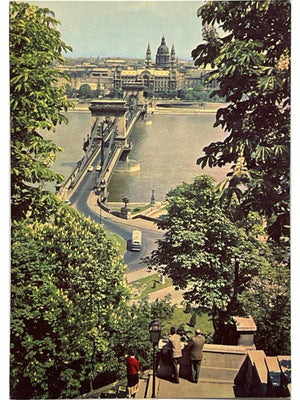 Budapest – Pont des Chaînes et basilique Saint-Étienne – CPSM années 1960
