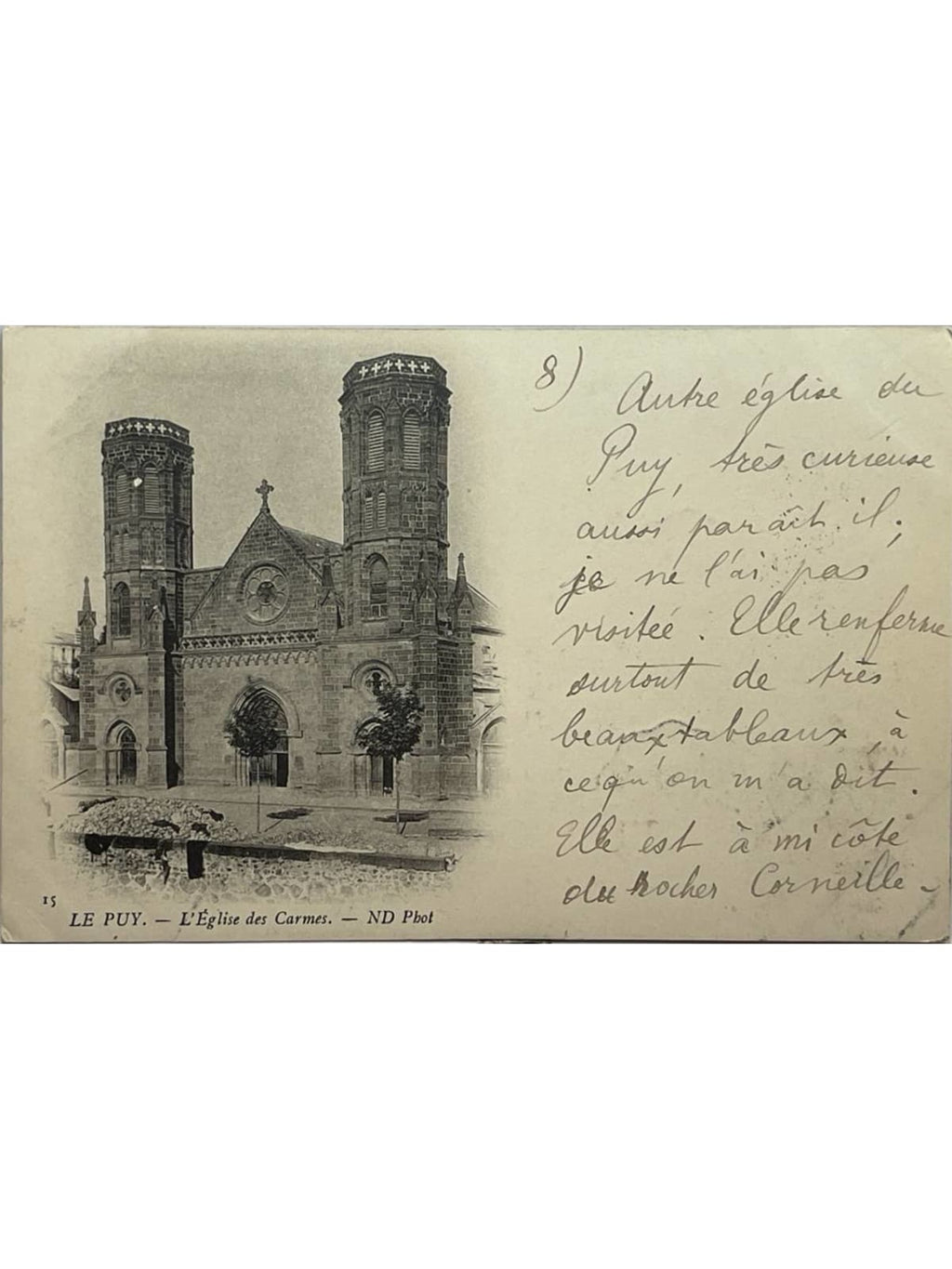 Recto de la carte postale