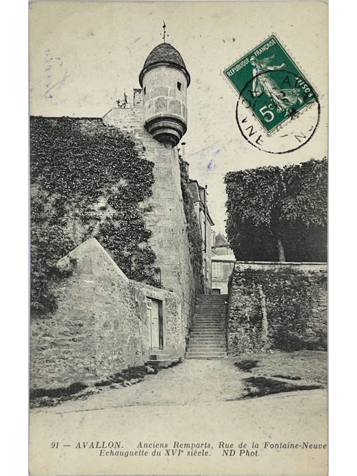 Recto de la carte postale