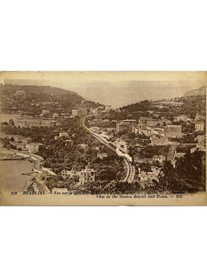 Beaulieu-sur-Mer – Quartier de la gare et hôtels – CPA n°119