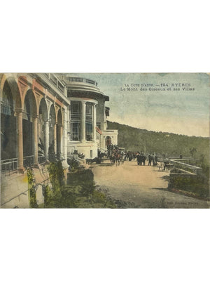 Hyères – Le Mont des Oiseaux et ses villas, vue animée – CPA n°194