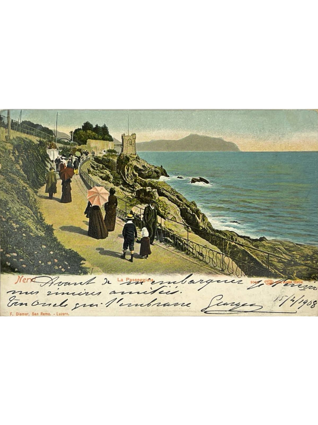 Recto de la carte postale