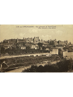 Carte postale – Carcassonne – Cité, vue générale du nord-ouest – Roudière