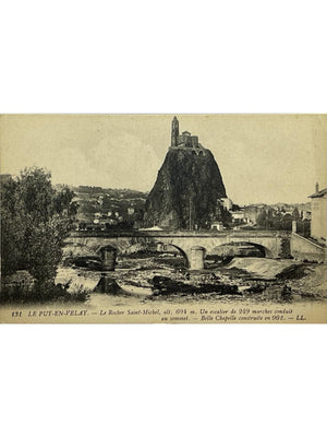 Aiguilhe près du Puy-en-Velay – Rocher Saint-Michel et chapelle – CPA LL n°131