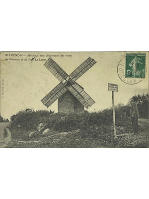 Plévenon – Moulin à vent, route du Fort La Latte – CPA ancienne