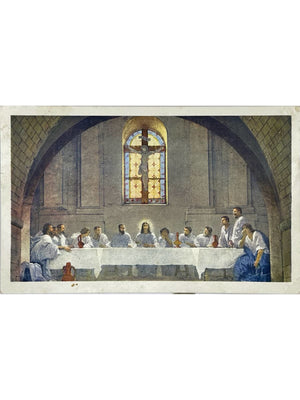 Carte postale – La Chaise-Dieu – Abbaye Saint-Robert, tableau de la Cène