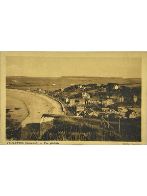 Veulettes-sur-Mer – Vue générale et plage – CPA années 1930