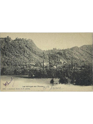 Les Allinges sur Thonon – Vue du village et des châteaux – CPA n° 5384