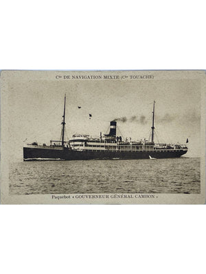 Carte postale – Paquebot Gouverneur Général Cambon – Compagnie de Navigation Mixte – 1930