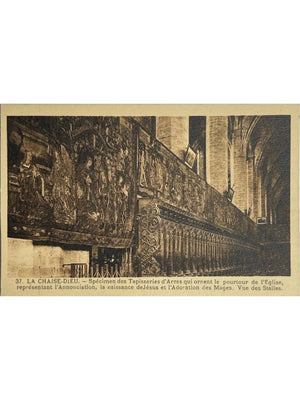 La Chaise-Dieu – Tapisseries d'Arras et stalles de l'église – CPA n° 37
