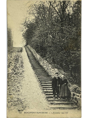 Beaumont-sur-Oise – L'Escalier des 117 marches – CPA 1915