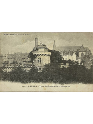 Carte postale – Vannes – Tour du Connétable et remparts – Collection E. Hamonic n° 640