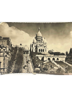 Paris Montmartre – Sacré-Cœur, escalier et funiculaire – CPSM 1955