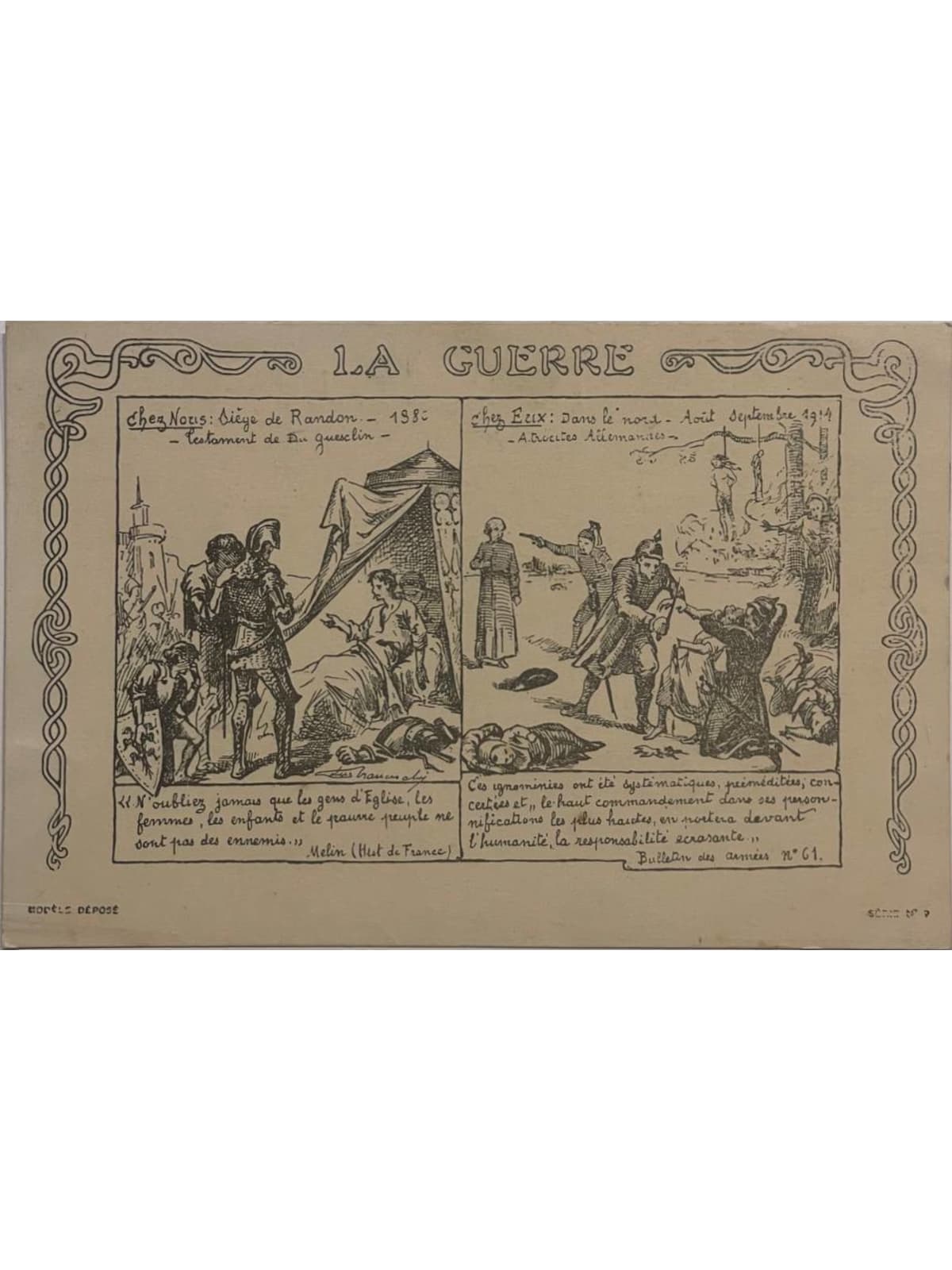 Recto de la carte postale