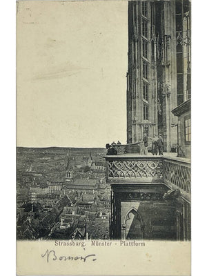 Strasbourg – Plateforme de la cathédrale et panorama – CPA ancienne