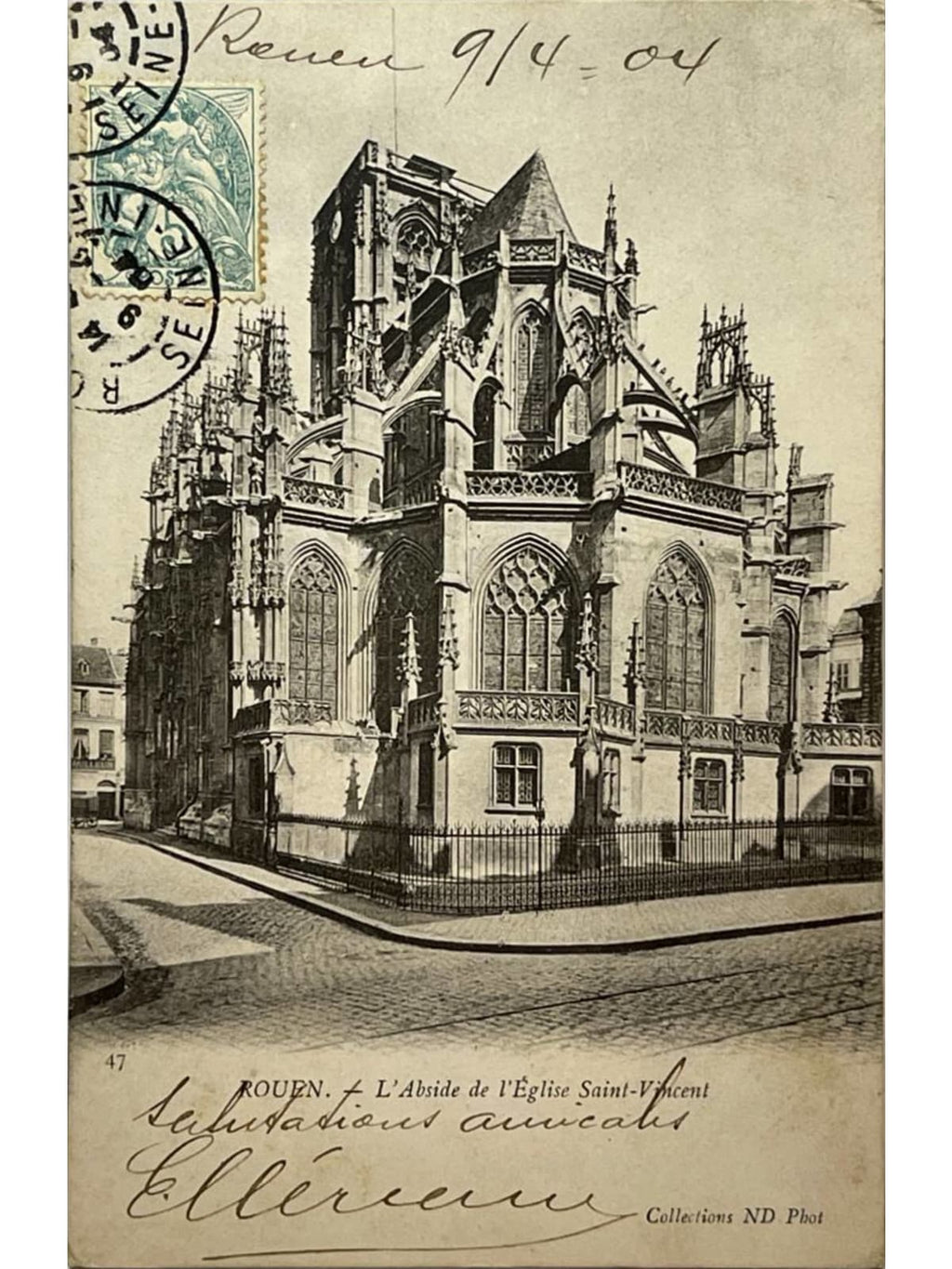 Recto de la carte postale