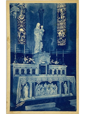 Carte postale – Miribel – Le Mas-Rillier – Sanctuaire Notre-Dame du Sacré-Cœur, maître-autel de Fabisch