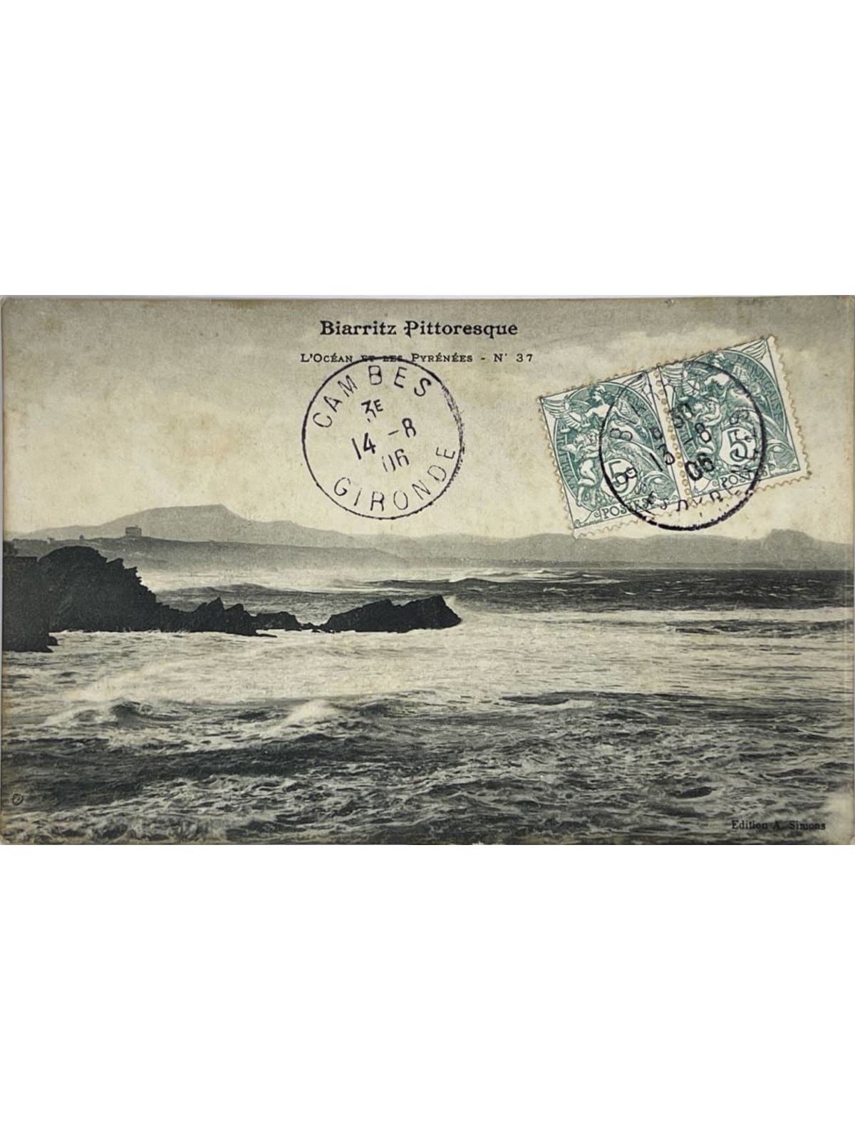 Recto de la carte postale