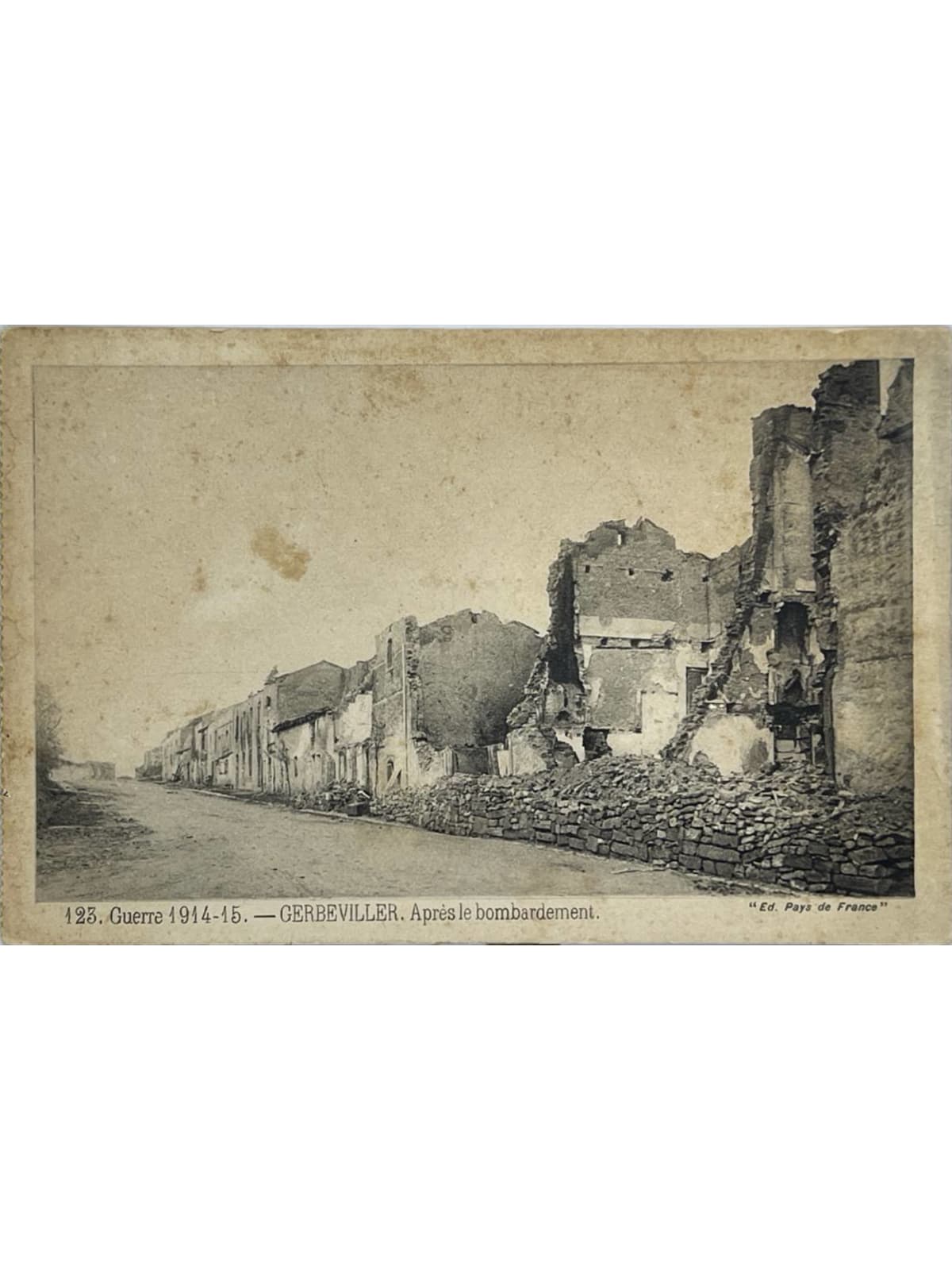 Recto de la carte postale