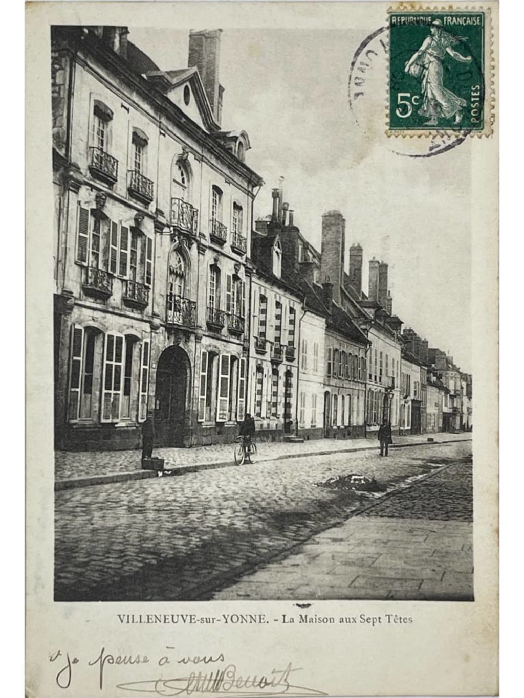 Recto de la carte postale