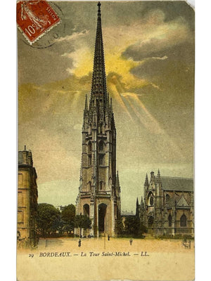 Bordeaux – Tour Saint-Michel – CPA colorisée n° 29 L.L.