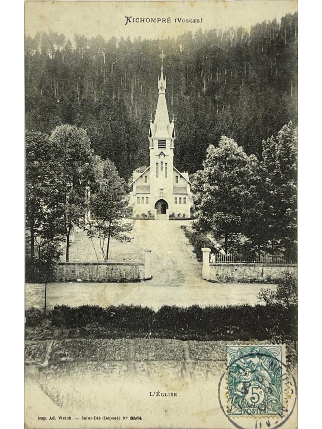 Recto de la carte postale