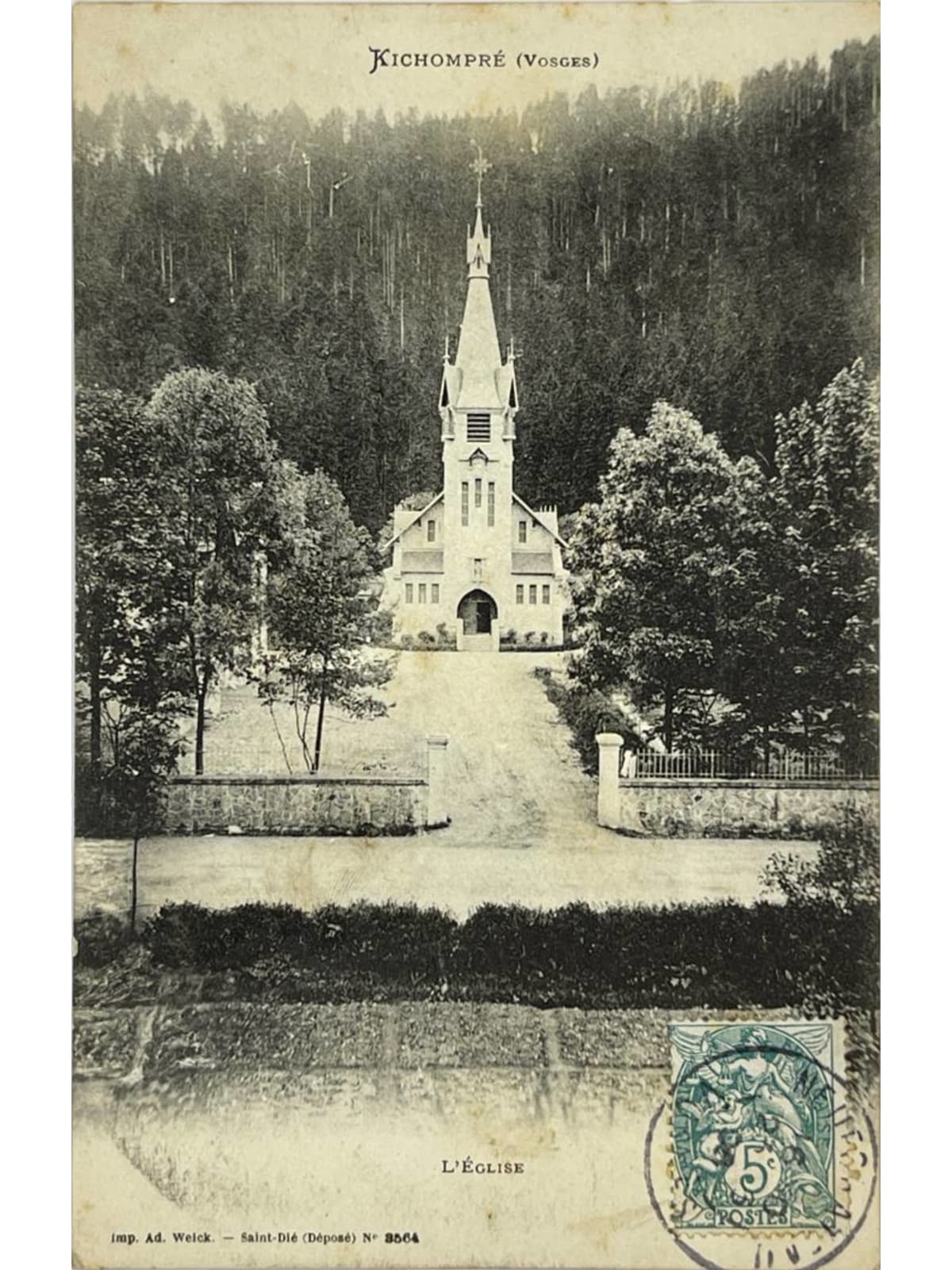 Recto de la carte postale