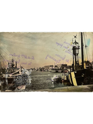 Carte postale – Dunkerque (Nord) – Port de pêche et bateau-phare – La Cigogne