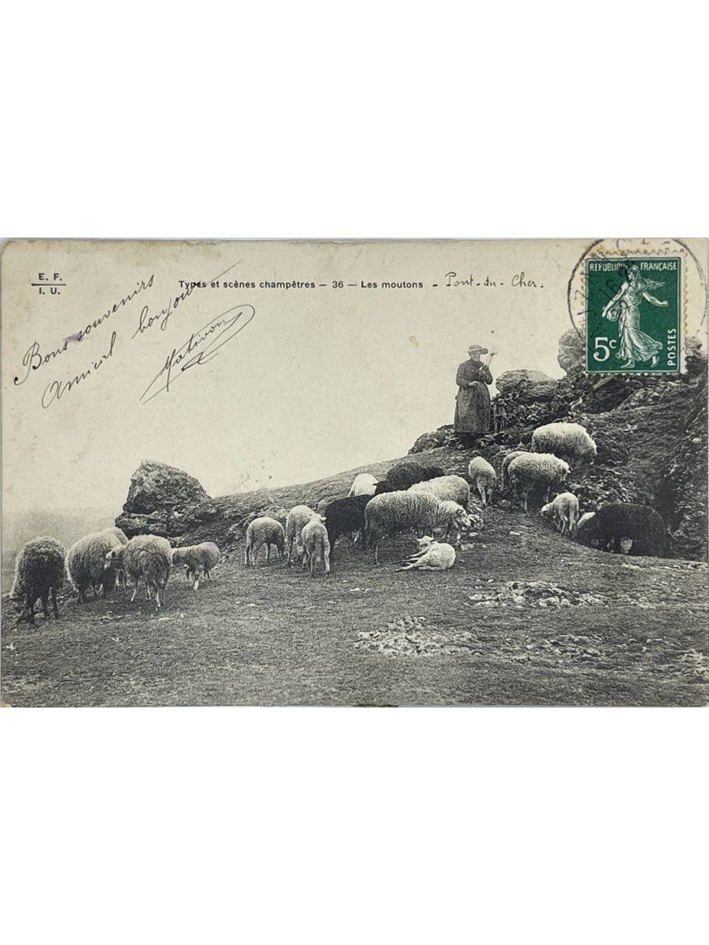 Recto de la carte postale