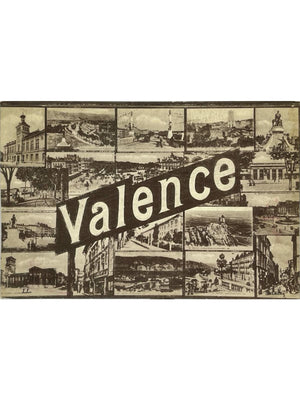Valence (Drôme) – Carte multivues de la ville – CPA ancienne