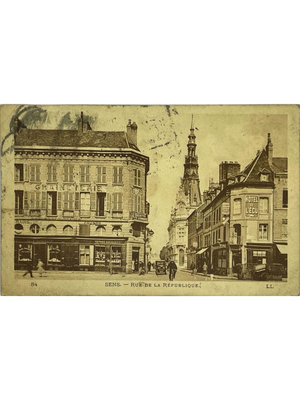 Recto de la carte postale