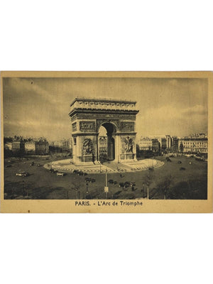 Paris – Arc de Triomphe et circulation automobile – CPA ancienne