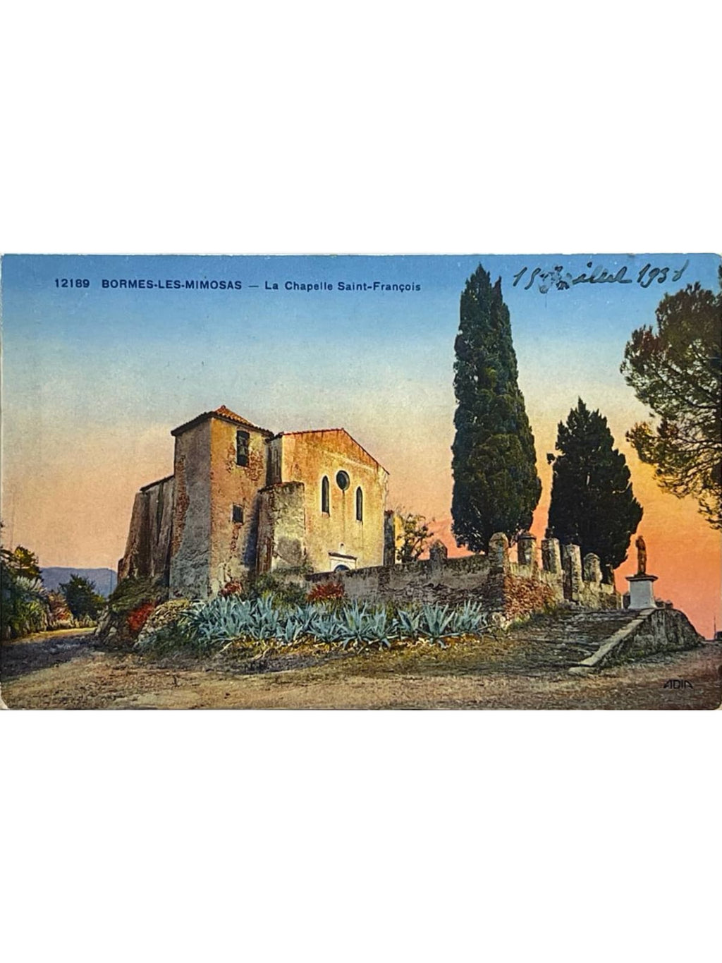 Recto de la carte postale