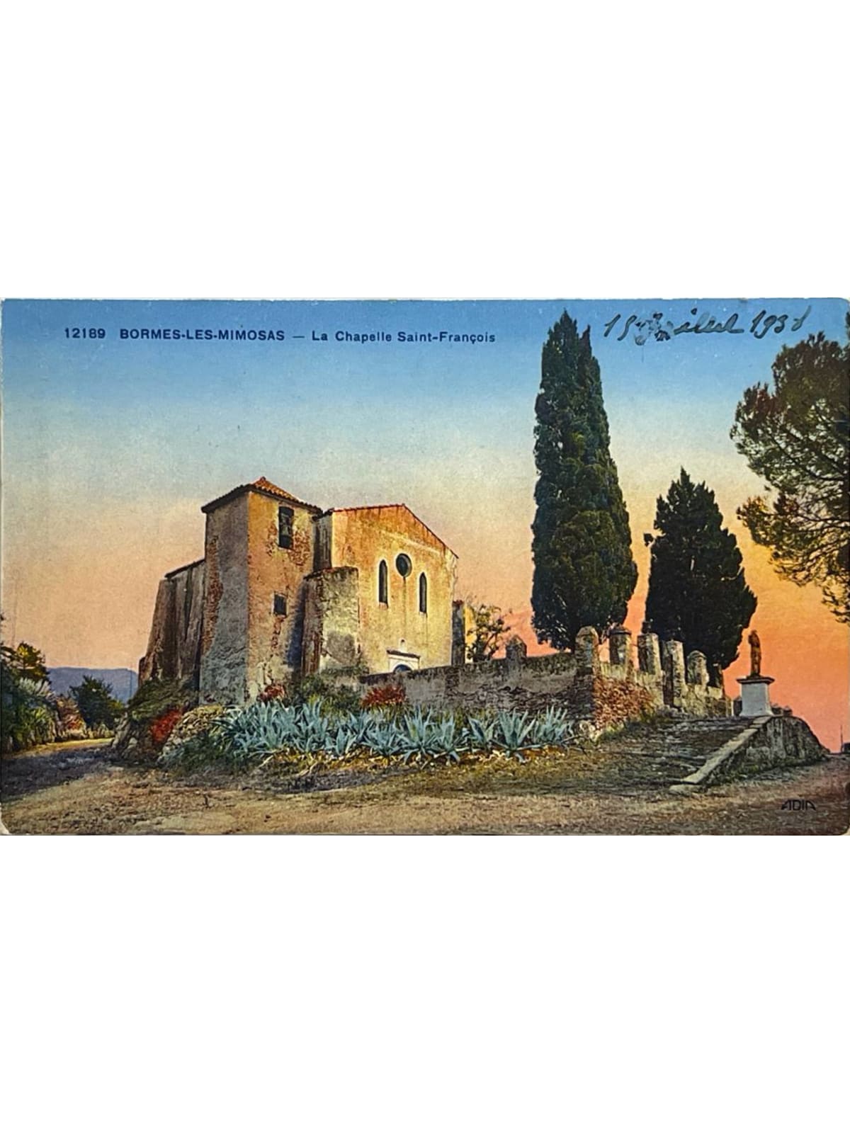 Recto de la carte postale