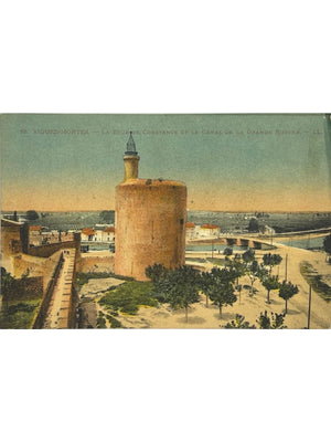 Aigues-Mortes – Tour de Constance et canal de la Grande Roubine – CPA LL n°13