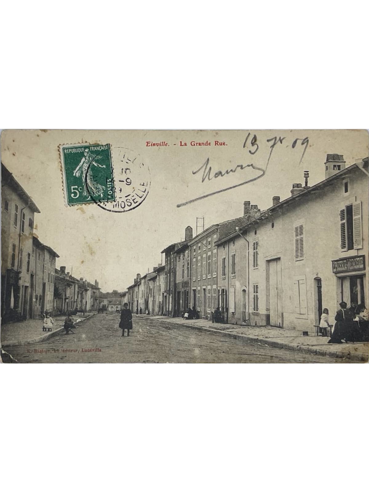 Recto de la carte postale